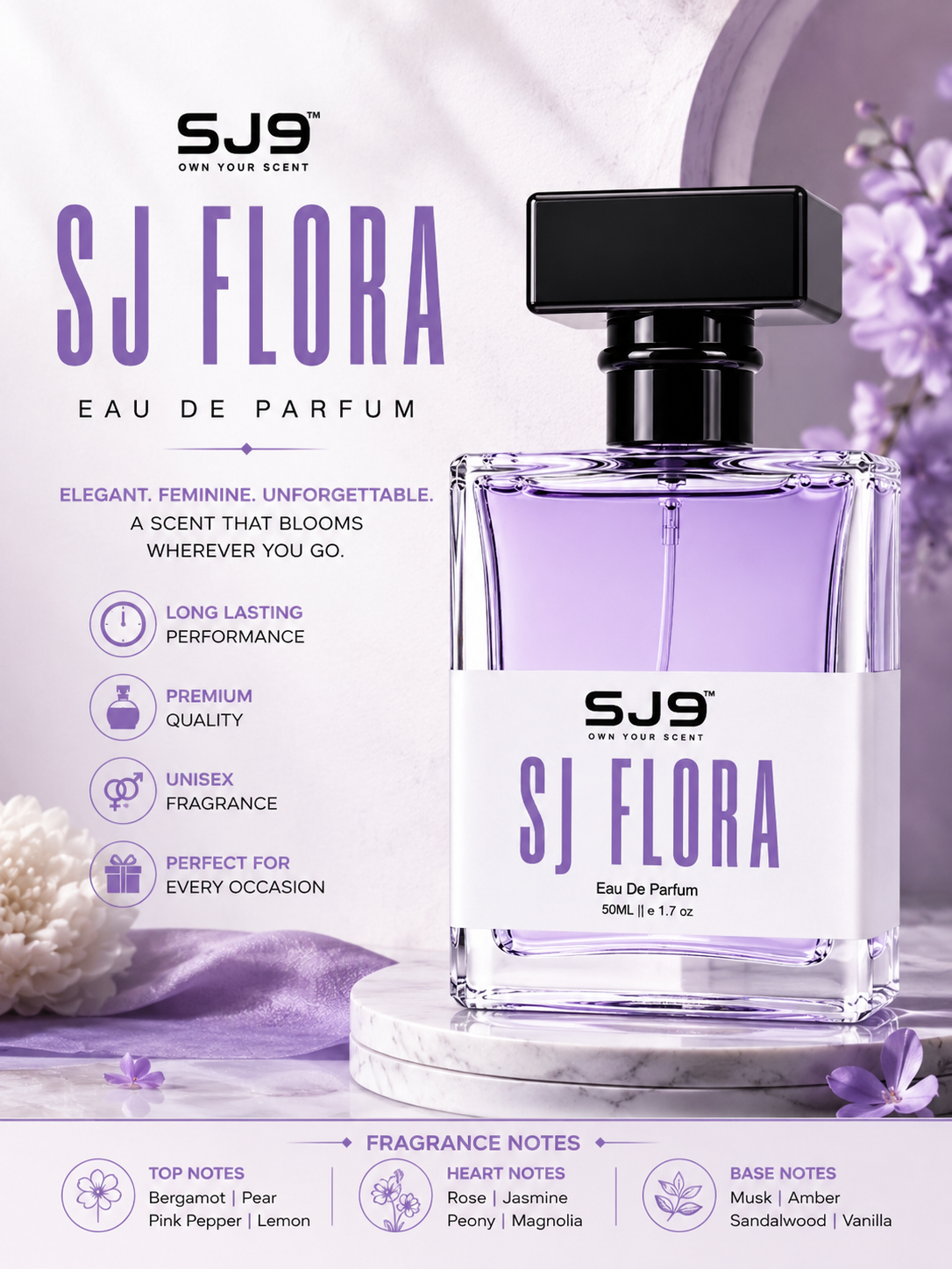 SJ FLORA  -  Eau de parfum 50 ml